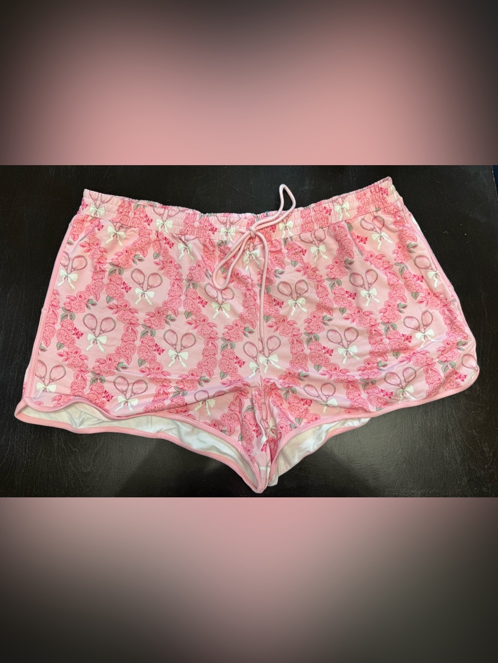 Posh Peanut Pink Floral Ribbon-Print Lounge Shorts - 3X - NWT